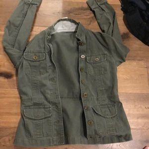 dark green jacket
